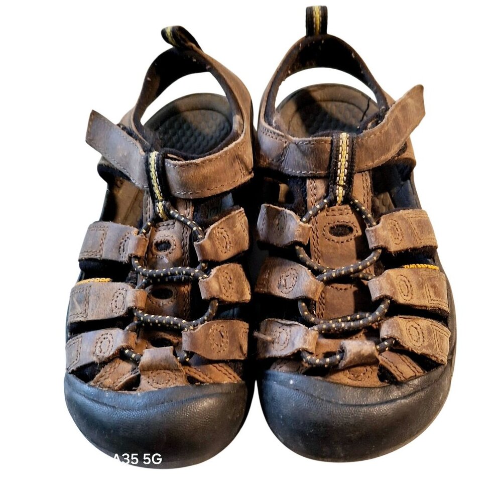 KEEN Kids Waterproof Brown Leather Hiking Sandals Size US 13
